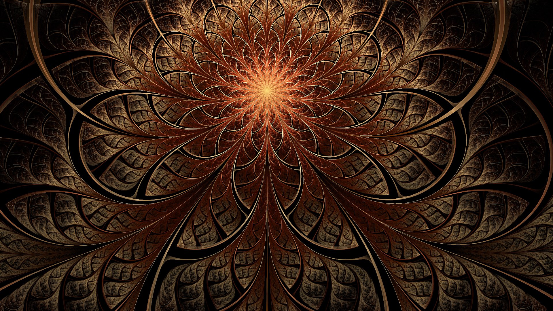 Radiant Fractal Harmony - HD Wallpaper