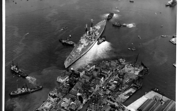 HMS Vanguard (23) battleship military Royal Navy HD Desktop Wallpaper | Background Image