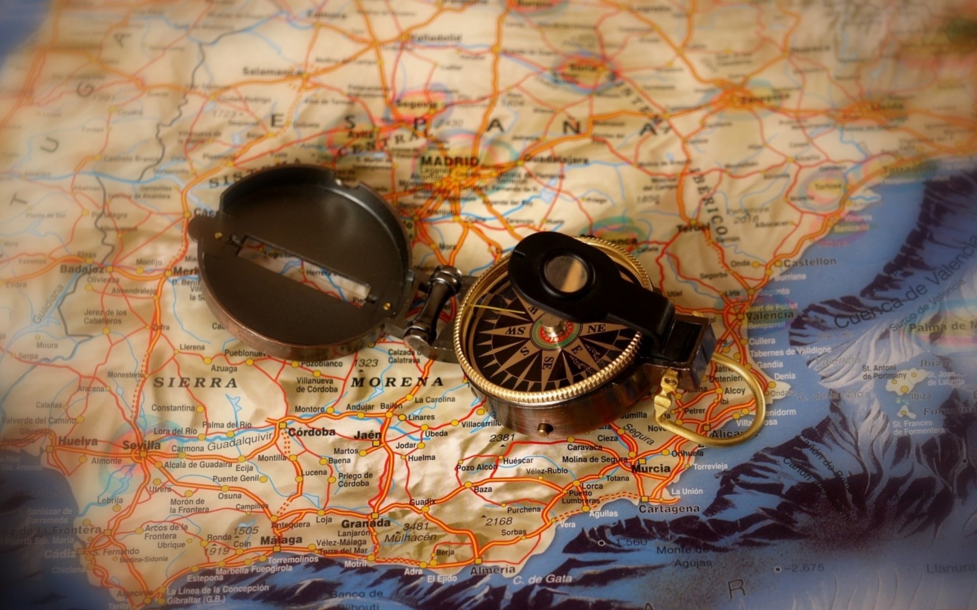 Download Man Made Compass HD Wallpaper