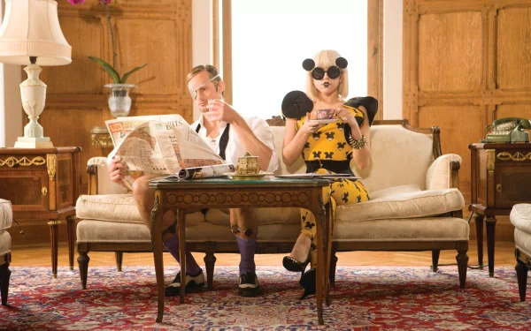 socks newspaper sunglasses cup singer American sofa table blonde music Lady Gaga HD Desktop Wallpaper | Background Image