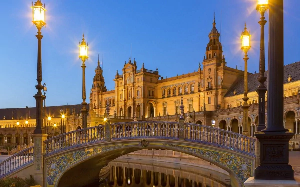 man made Plaza de España HD Desktop Wallpaper | Background Image
