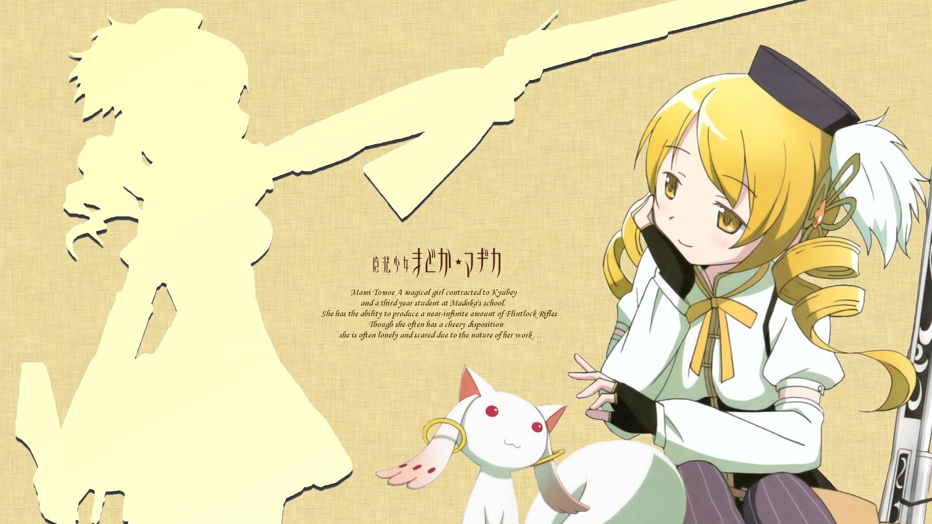 Download Kyuubey (Puella Magi Madoka Magica) Mami Tomoe Anime Puella Magi Madoka Magica HD Wallpaper