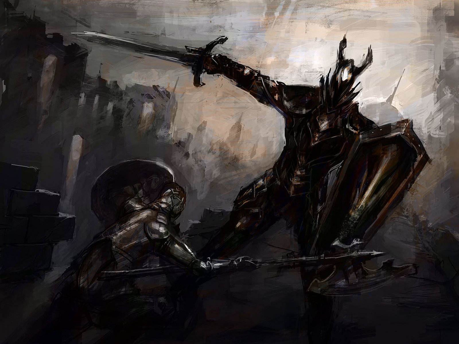 Dark Souls черный рыцарь арт