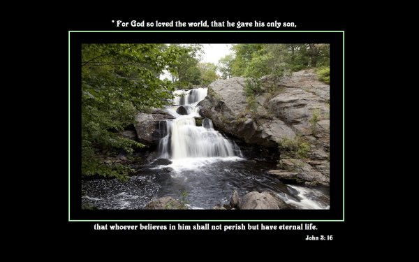 Religious Quote Bible Word Religion God Life Christian Waterfall HD Wallpaper | Background Image