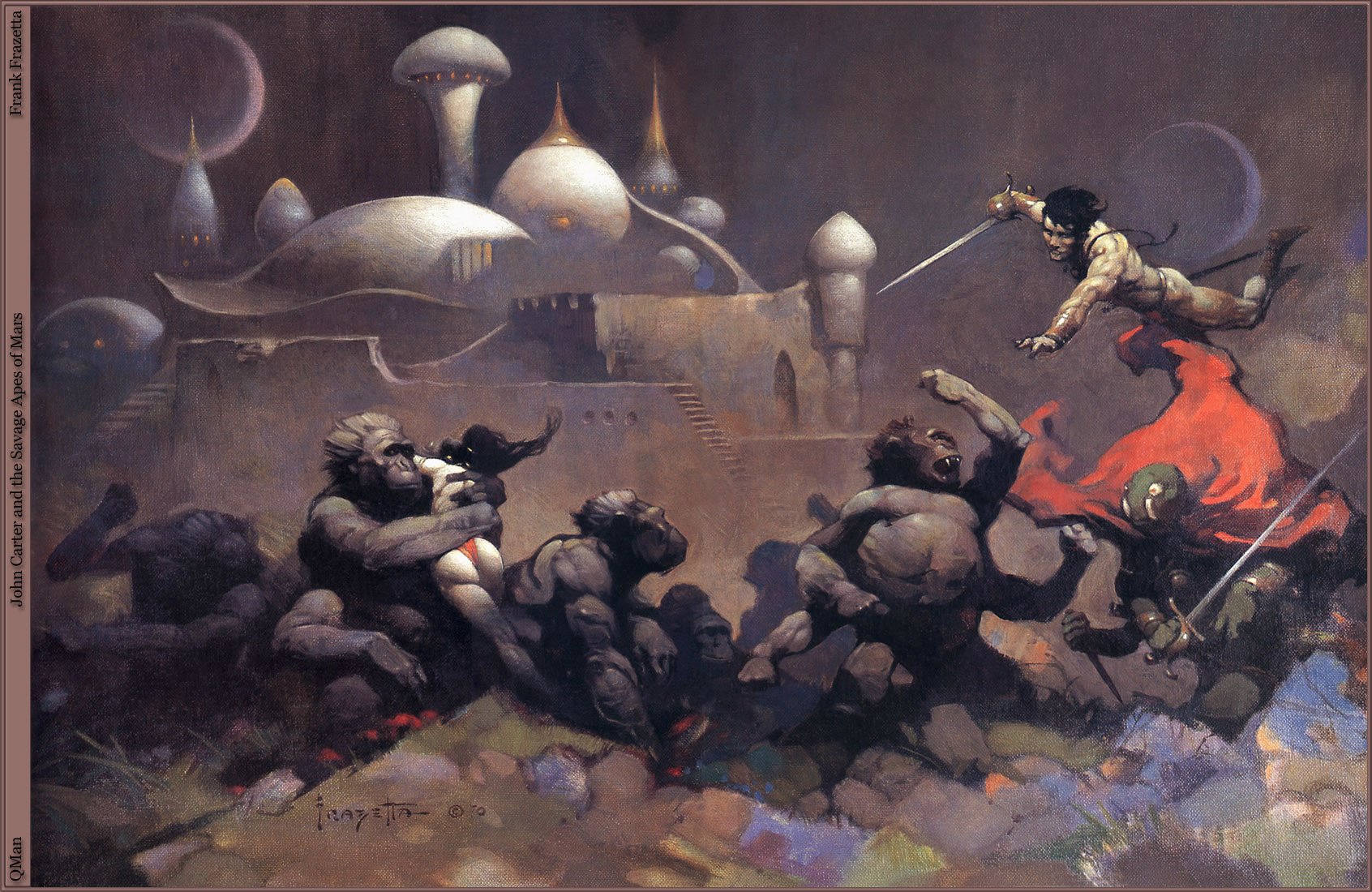 Download Sci Fi Warrior Wallpaper by Frank Frazetta