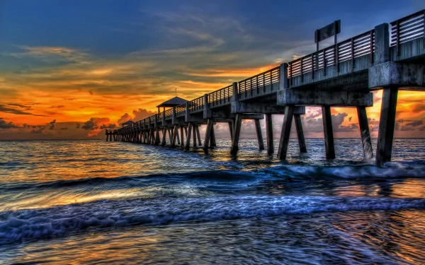 man made pier HD Desktop Wallpaper | Background Image