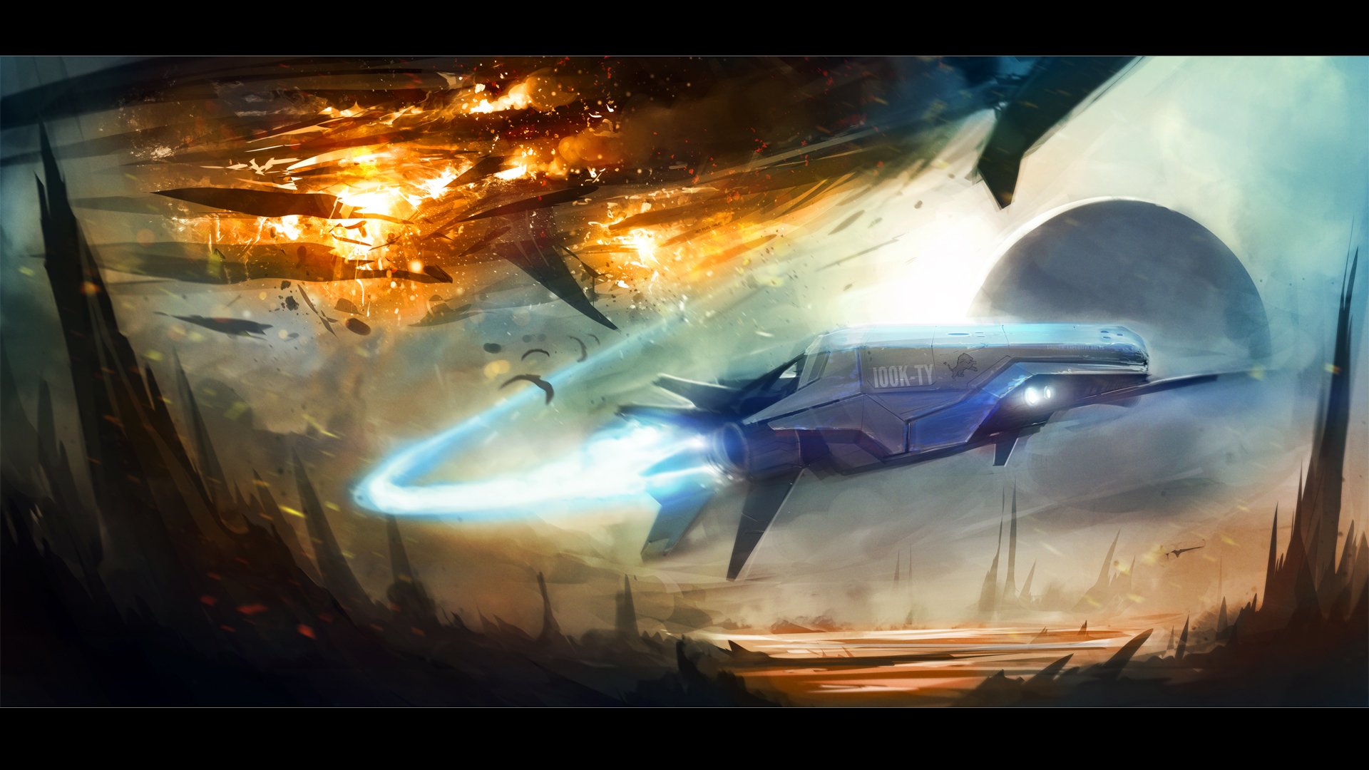 Download Sci Fi Spaceship HD Wallpaper | 1920x1080 | Wallpaper Abyss