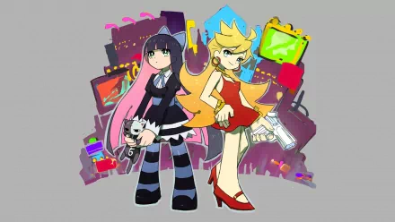 Honekoneko (Panty & Stocking with Garterbelt) Panty Anarchy Stocking Anarchy Anime Panty & Stocking with Garterbelt HD Desktop Wallpaper | Background Image