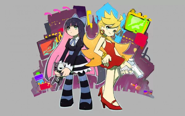 Honekoneko (Panty & Stocking with Garterbelt) Panty Anarchy Stocking Anarchy Anime Panty & Stocking with Garterbelt HD Desktop Wallpaper | Background Image