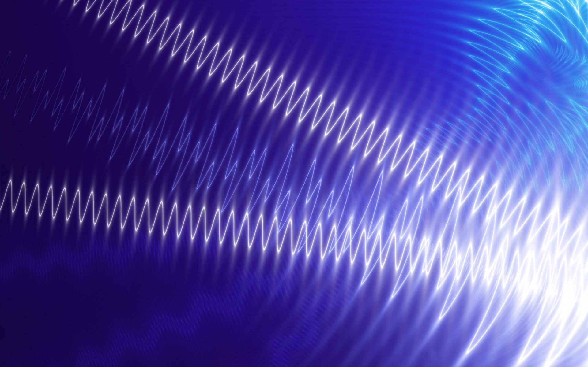 Abstract blue waves with light reflections create a dynamic, textured pattern in this HD PC desktop wallpaper and background.