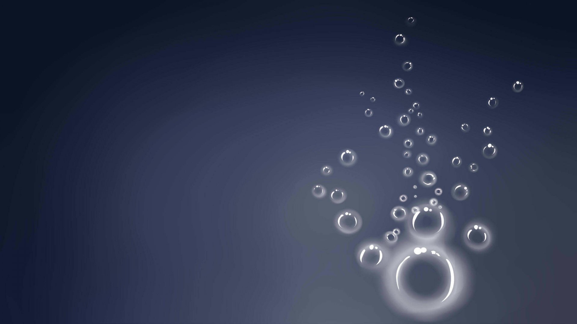 Abstract black HD desktop wallpaper featuring glowing orbs rising against a dark gradient background, creating a minimalist and modern visual effect.