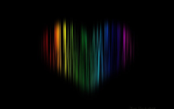 Abstract Lines Colors Heart Heart-Shaped Colorful HD Wallpaper | Background Image