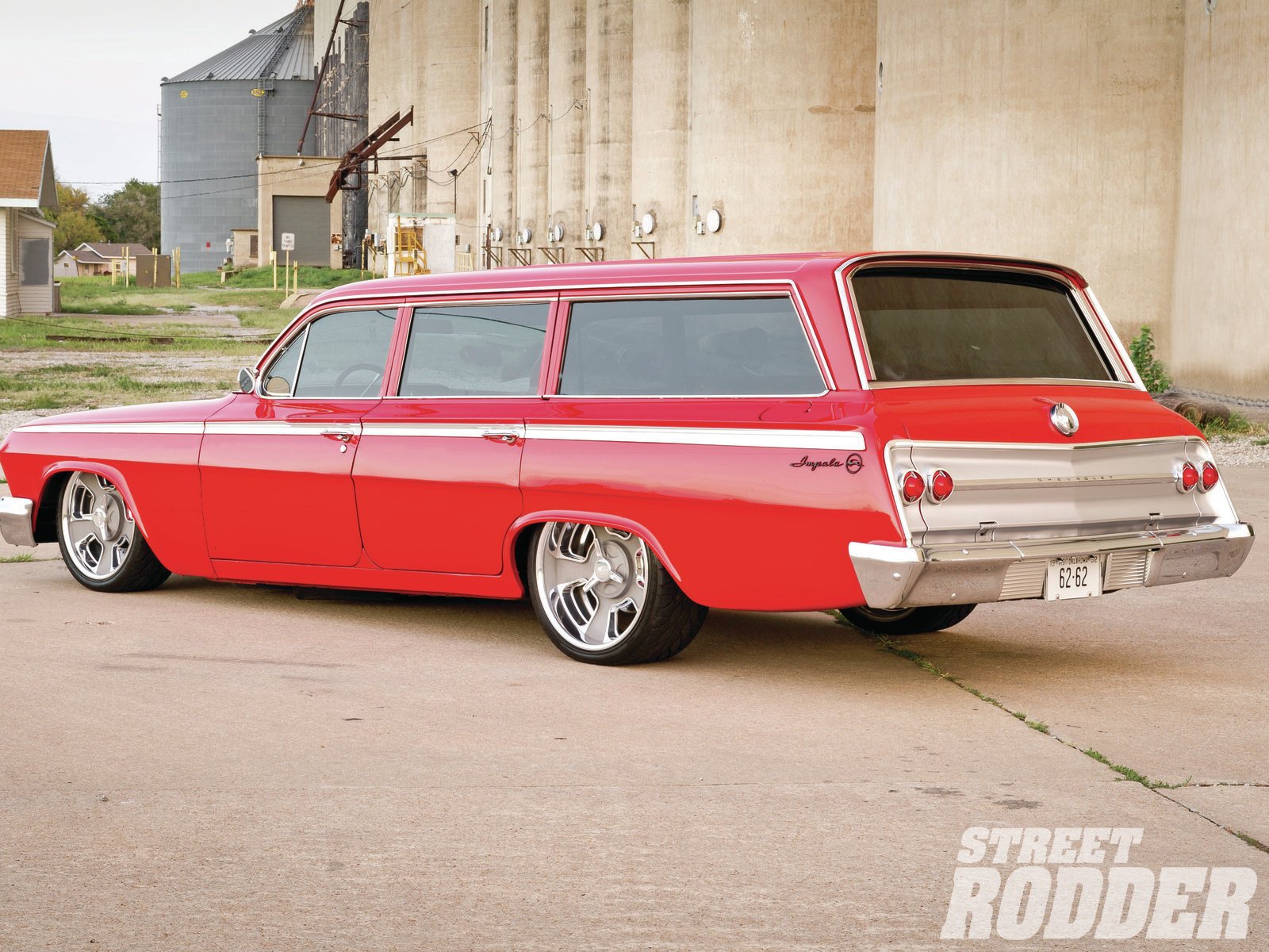 Download Vehicle 1962 Chevrolet Four-door Wagon Wallpaper