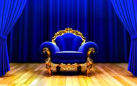 chair blue armchair blinds man made furniture HD Desktop Wallpaper | Background Image