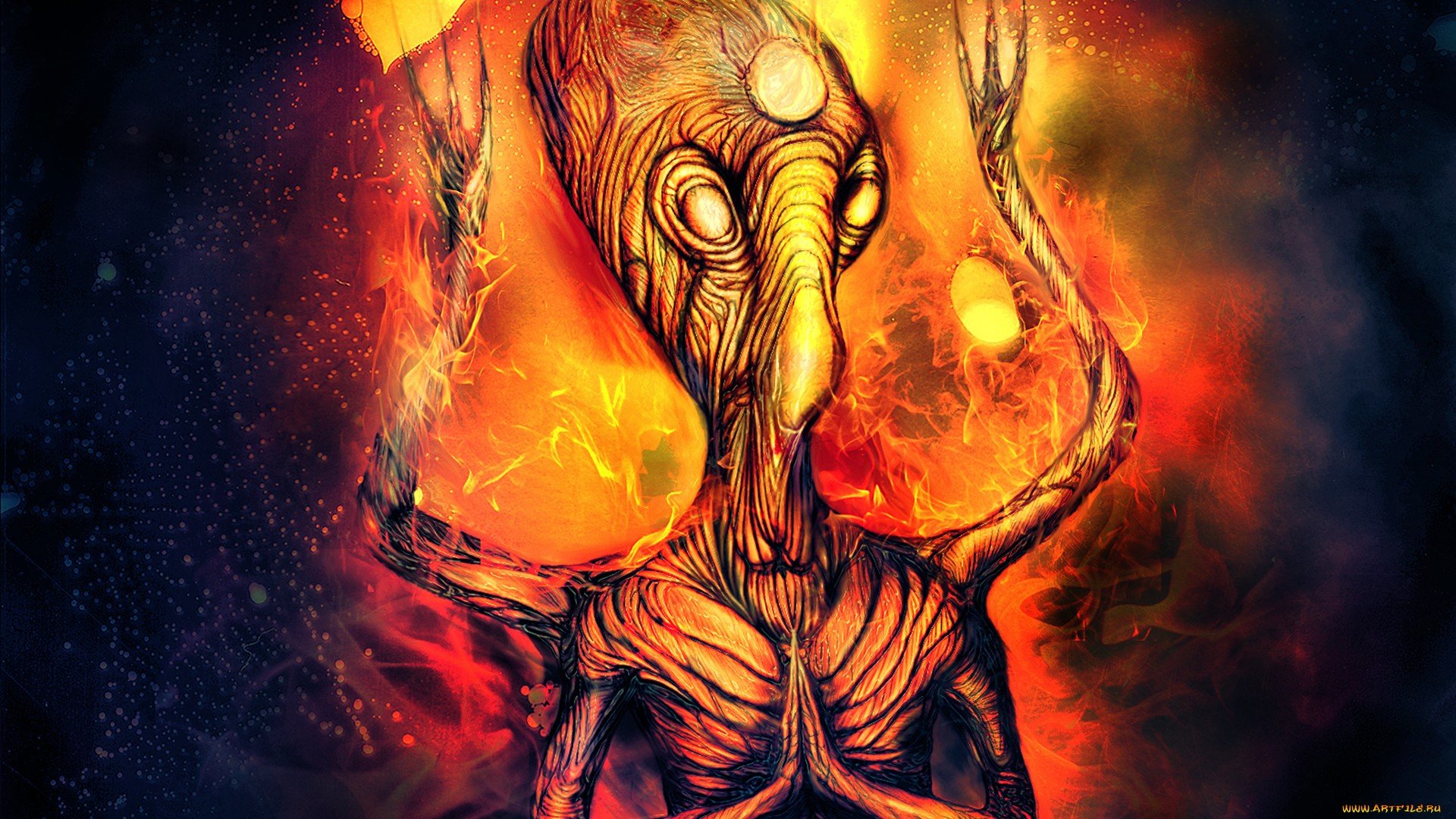 Download Sci Fi Alien HD Wallpaper by Ruslan Kadiev