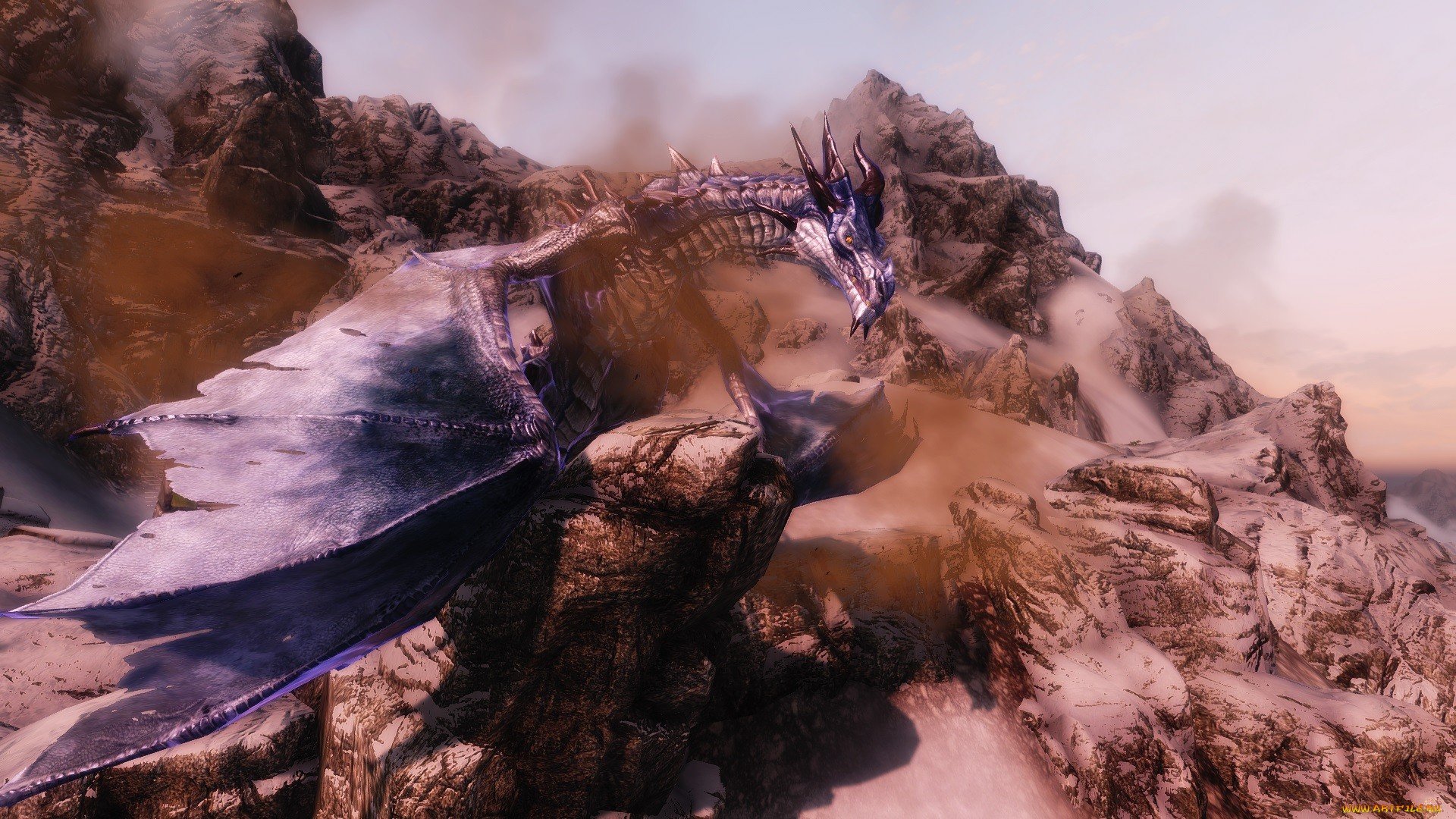 Download The Elder Scrolls V: Skyrim Fantasy Dragon HD Wallpaper