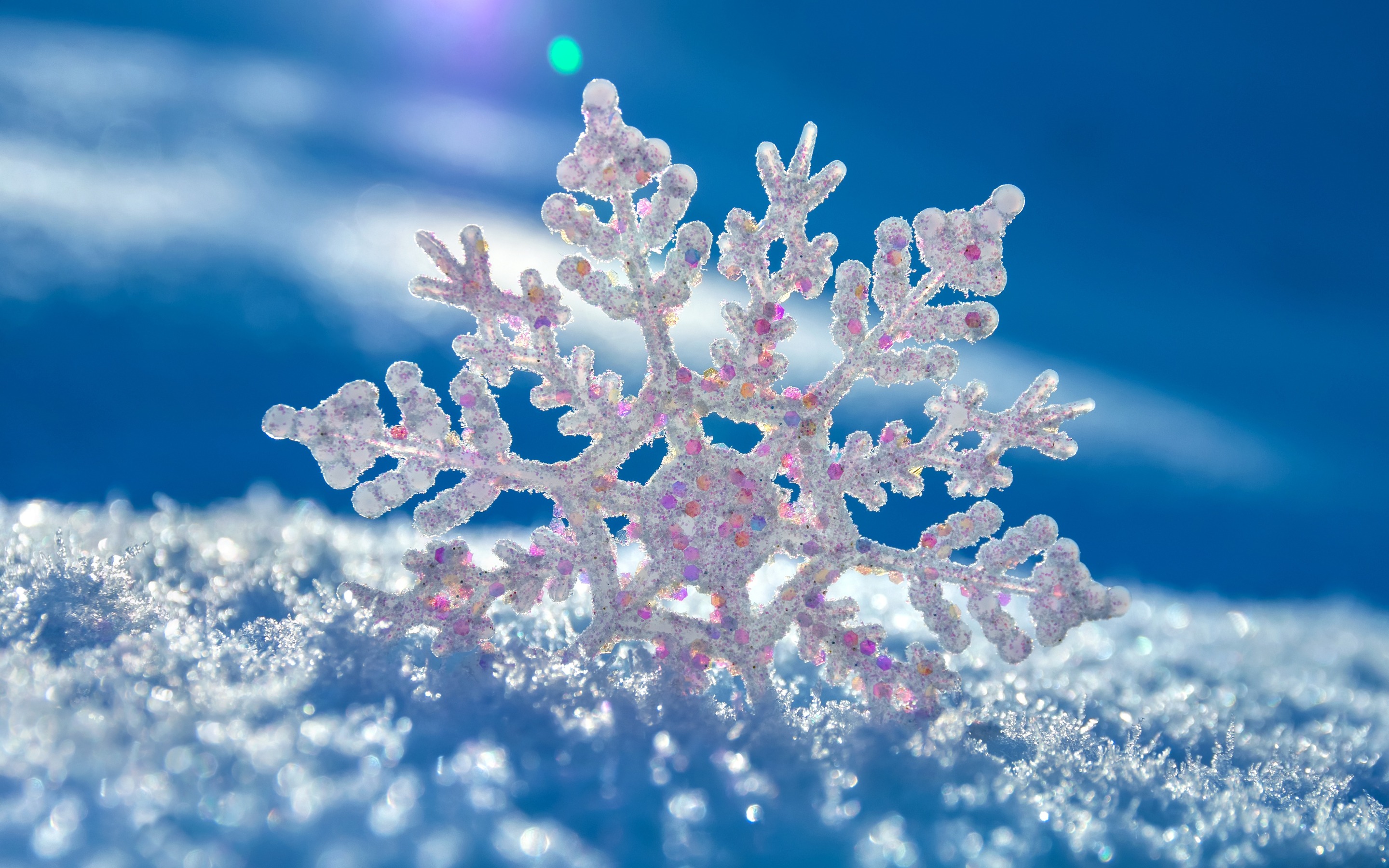 Snowflake HD Wallpaper | Background Image | 2880x1800 | ID:406078 ...