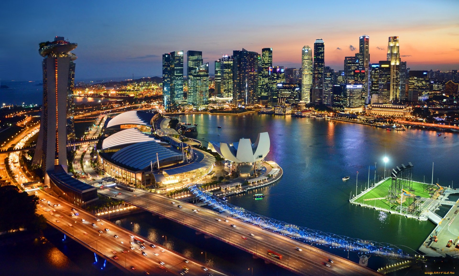 Stunning Singapore Skyline HD Wallpaper