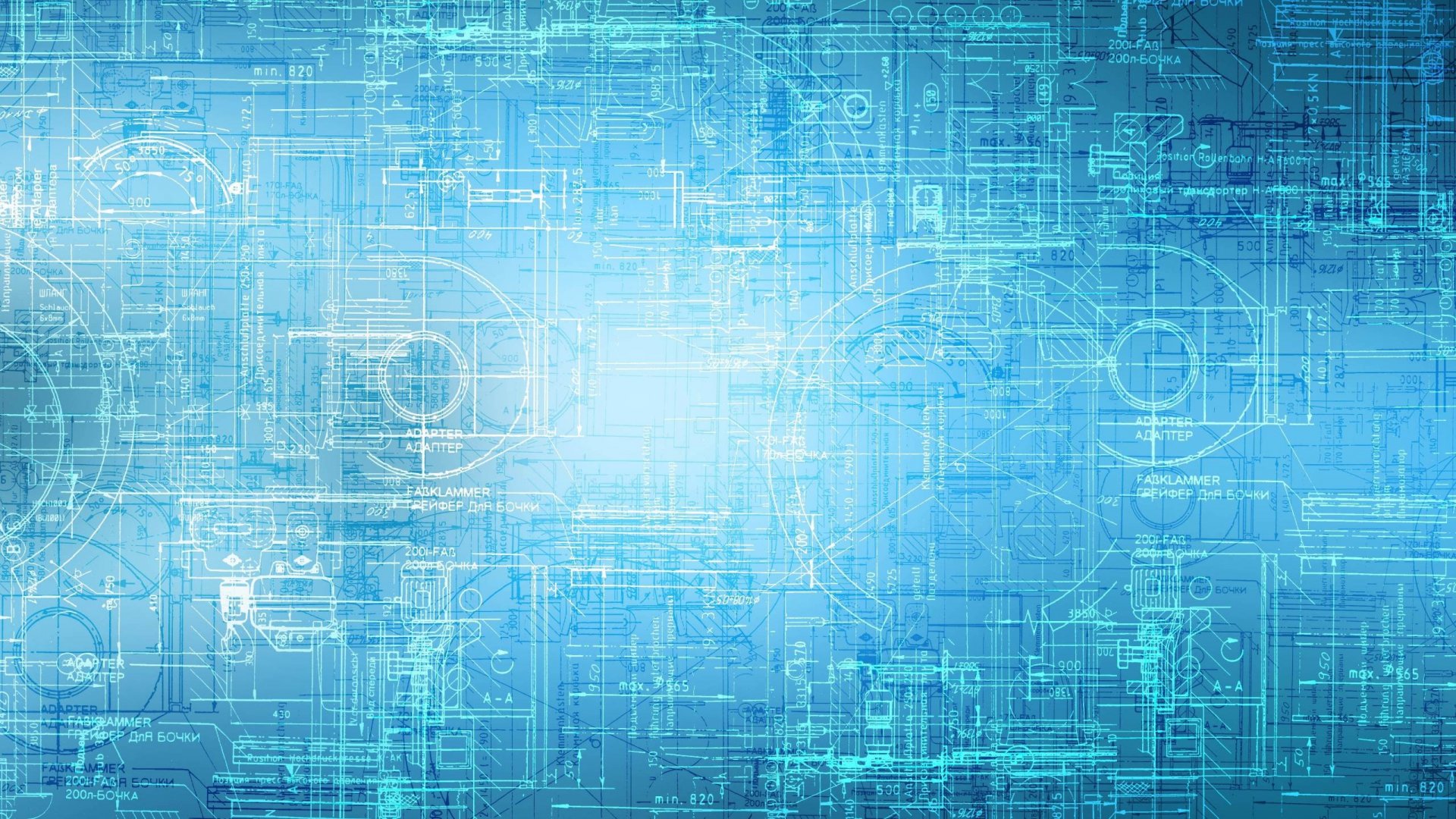 HD desktop wallpaper with an artistic, technological theme featuring intricate, glowing blue circuitry patterns layered over a gradient background for a visually engaging and modern look.