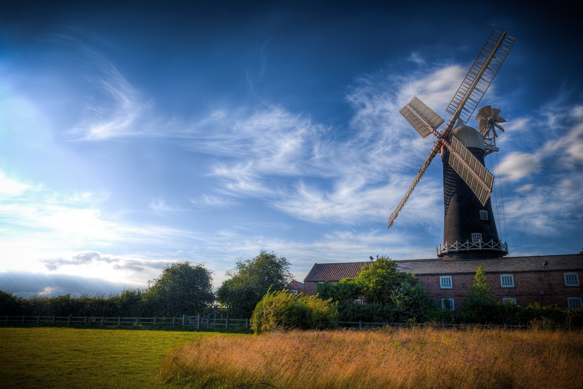 Download Man Made Windmill Hd Wallpaper