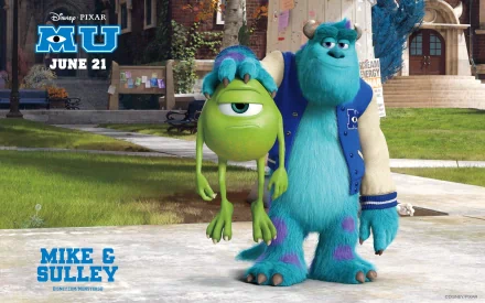 James P. Sullivan Mike Wazowski movie Monsters University HD Desktop Wallpaper | Background Image