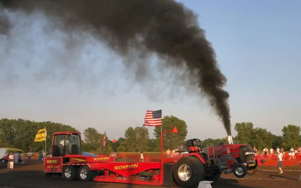 smoke tractor vehicle pulling tractor HD Desktop Wallpaper | Background Image