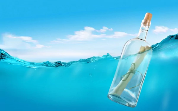 water message man made bottle HD Desktop Wallpaper | Background Image