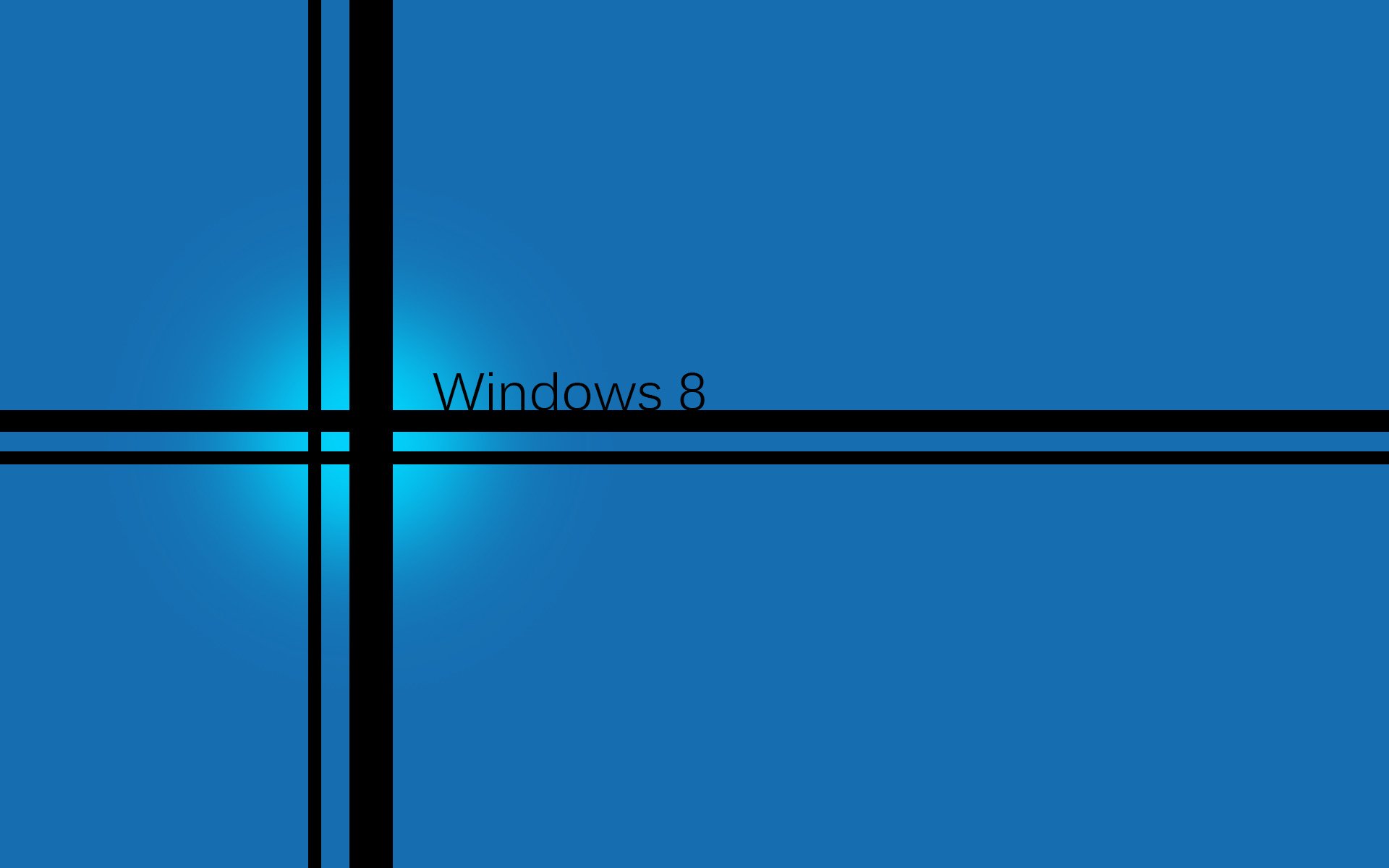 HD PC desktop wallpaper featuring a sleek blue Windows 8 design with intersecting black lines, highlighting technology and modern digital aesthetics.