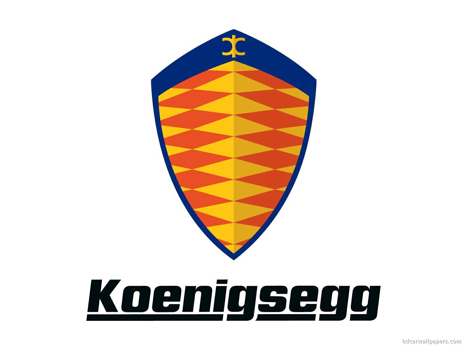 Koenigsegg vehicle shield logo and name on white background, HD PC desktop wallpaper and background.