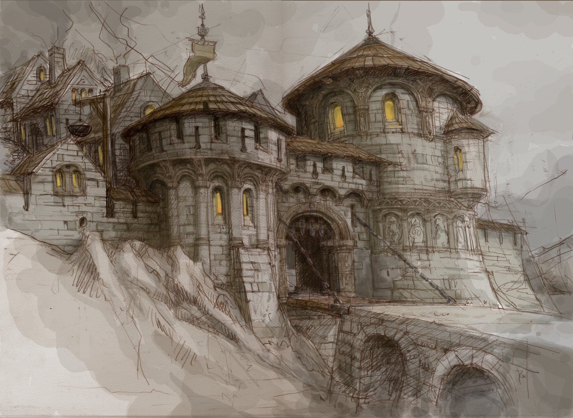 Majestic Fantasy Castle in Stunning 4K Ultra HD Wallpaper | 4812x3507 ...