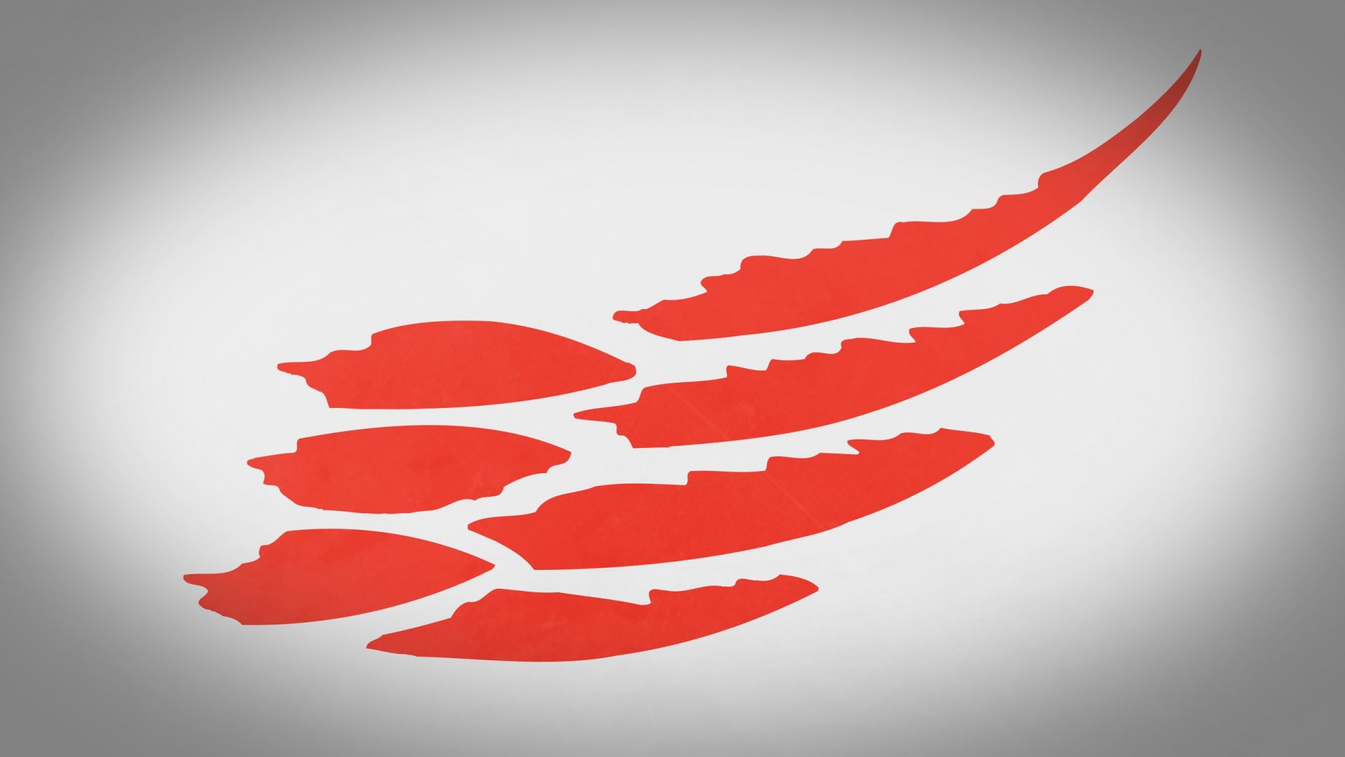 HD desktop wallpaper featuring the Detroit Red Wings logo with a red wing design on a gray gradient background, representing the sports team.