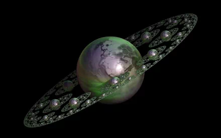 Sci Fi planetary ring HD Desktop Wallpaper | Background Image