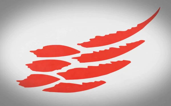 HD desktop wallpaper featuring the Detroit Red Wings logo with a red wing design on a gray gradient background, representing the sports team.