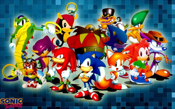 Video Game Sonic the Hedgehog Sonic Mighty the Armadillo Fang the Sniper Vector the Crocodile Charmy Bee Classic Amy Miles 'Tails' Prower Amy Rose Classic Knuckles Classic Sonic HD Wallpaper | Background Image