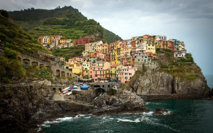 man made Manarola HD Desktop Wallpaper | Background Image