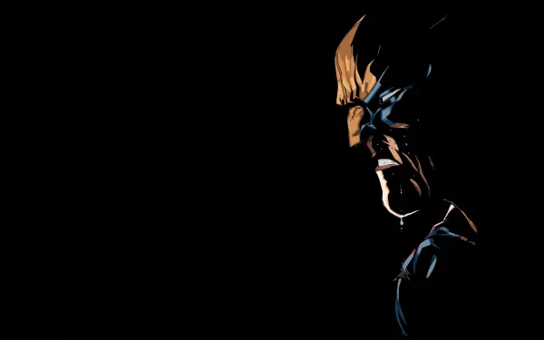 Comic-style Wolverine in shadowed profile against a black background, high-definition PC desktop wallpaper.