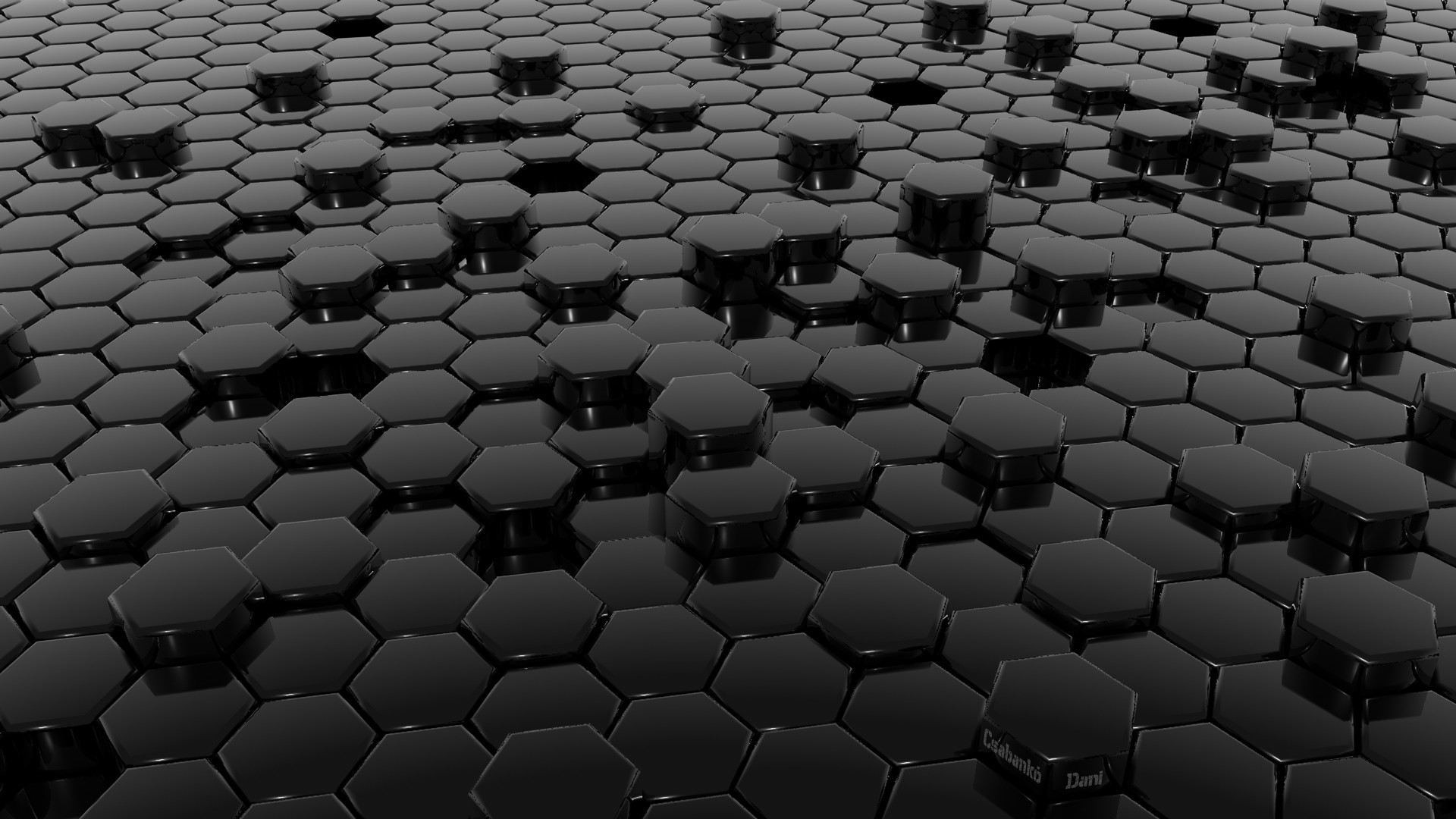 Black Hexagons A Stunning HD Wallpaper In 3D Art