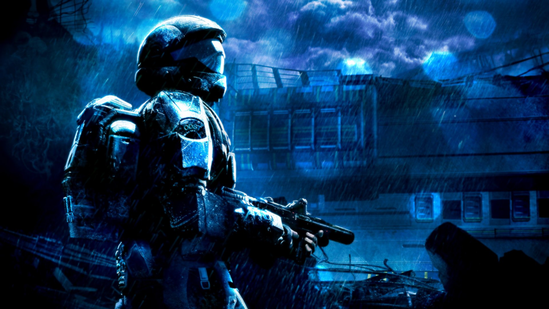 Halo 3 Odst Wallpaper Rain