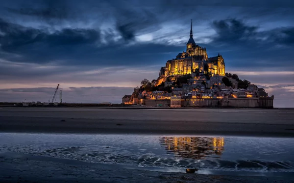 religious Mont Saint- Michel HD Desktop Wallpaper | Background Image