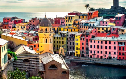 man made Vernazza HD Desktop Wallpaper | Background Image