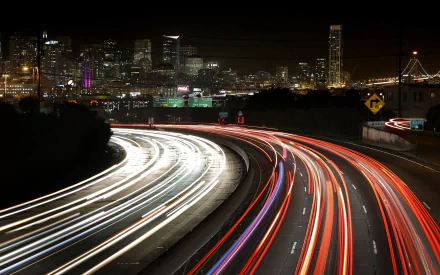 photography time lapse light trail HD Desktop Wallpaper | Background Image
