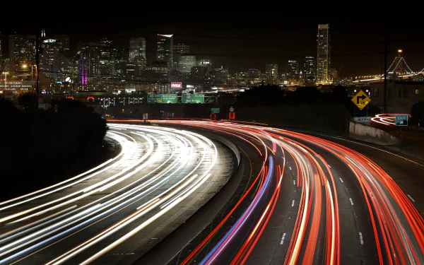 photography time lapse light trail HD Desktop Wallpaper | Background Image