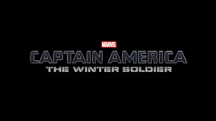 HD PC desktop wallpaper featuring the Marvel movie title Captain America: The Winter Soldier on a black background.