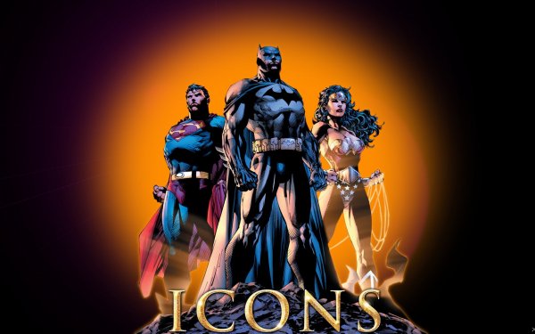 Comics Icons Batman Superman Wonder Woman DC Comics HD Wallpaper | Background Image