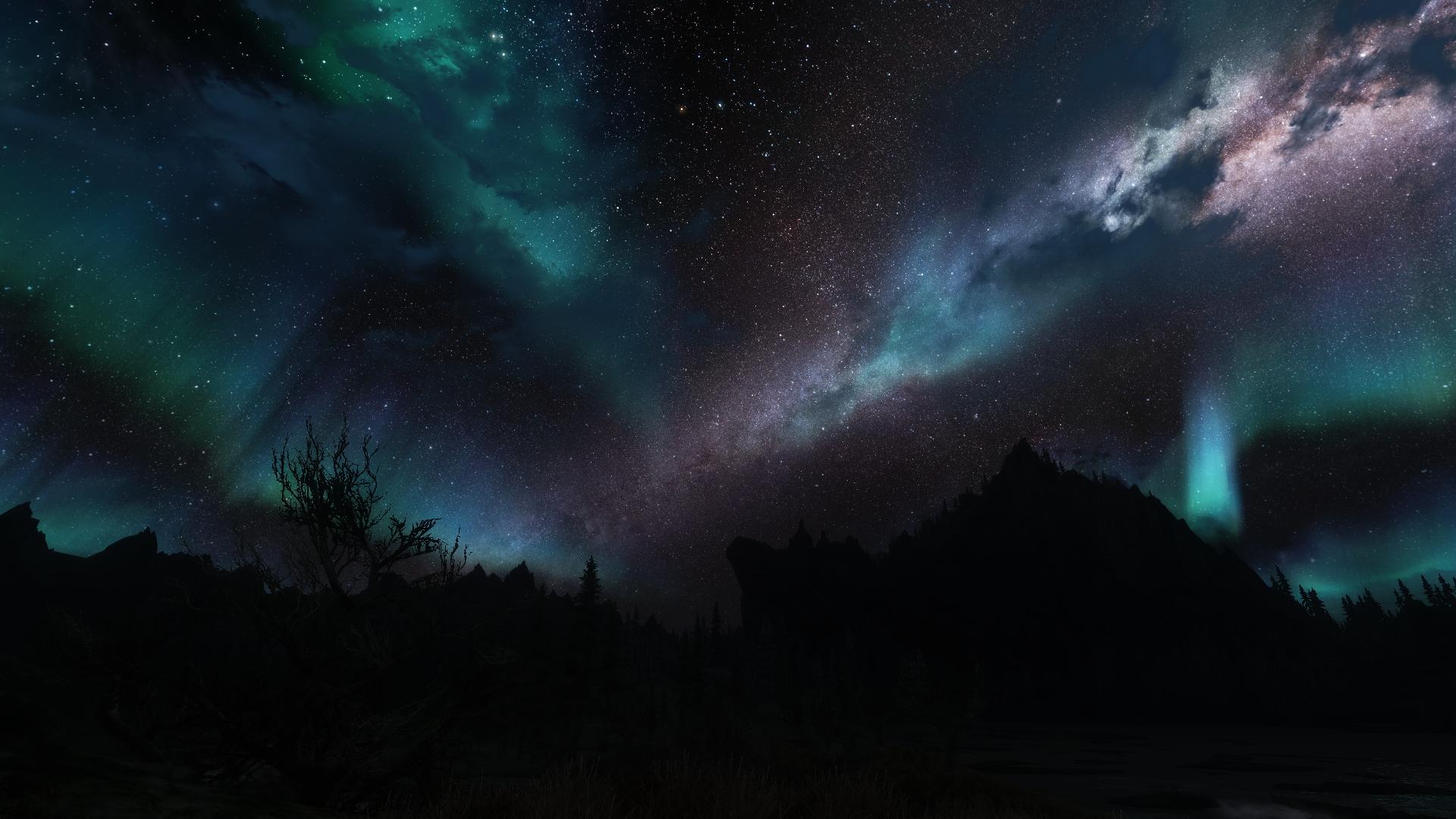 Skyrim Night Sky HD Wallpaper – Epic Elder Scrolls V Scene