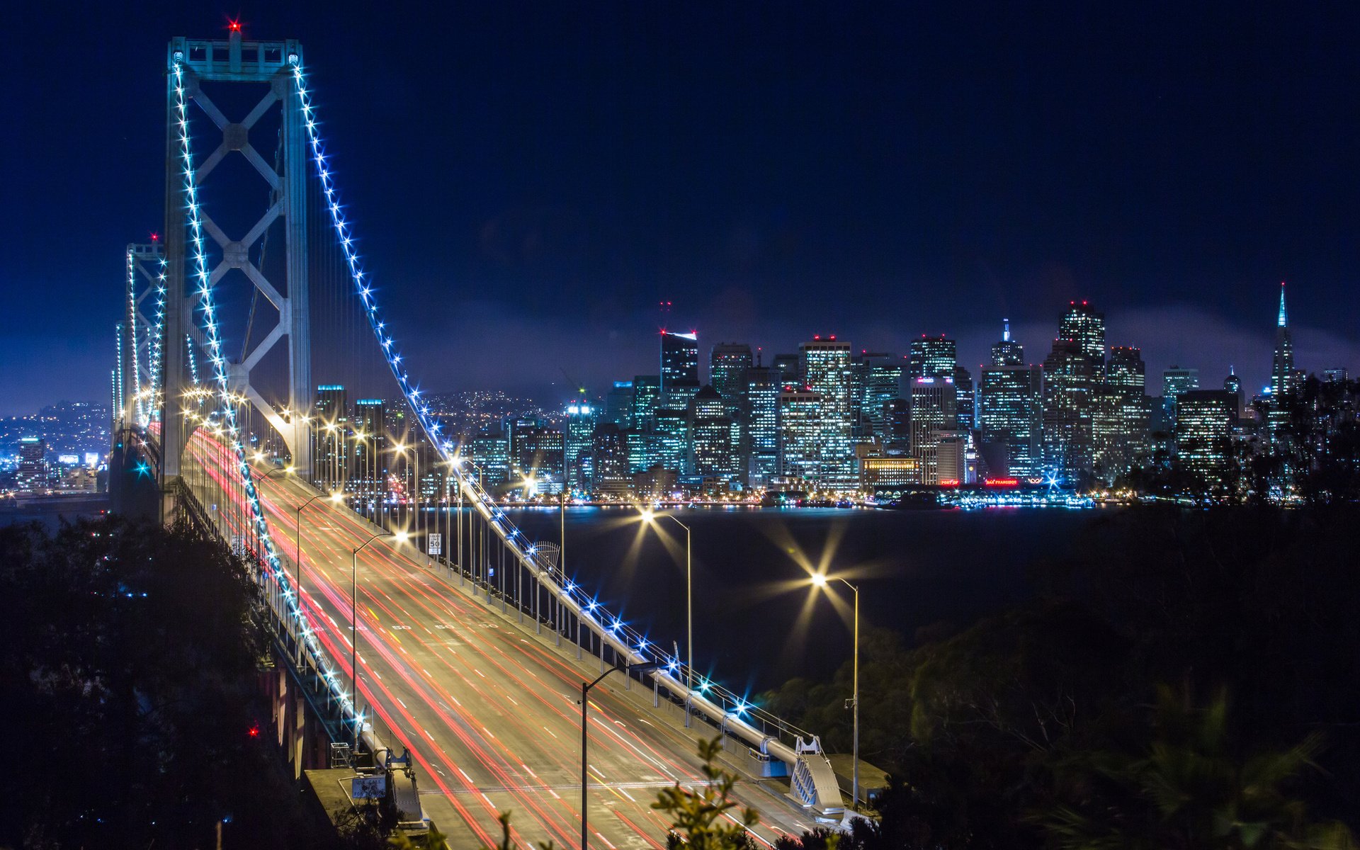 Download San Francisco Man Made Bay Bridge HD Wallpaper