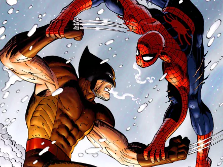 spider man Wolverine Comic spider-man vs. wolverine HD Desktop Wallpaper | Background Image