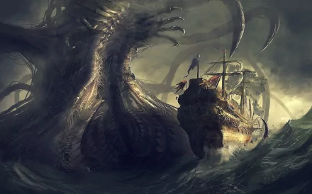 fantasy sea monster HD Desktop Wallpaper | Background Image