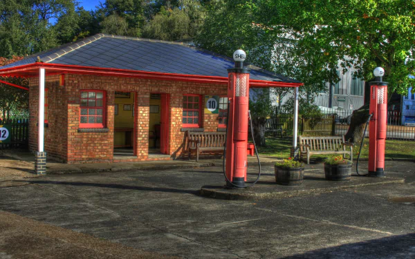 man made gas station HD Desktop Wallpaper | Background Image