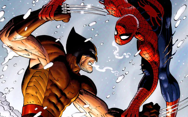 spider man Wolverine Comic spider-man vs. wolverine HD Desktop Wallpaper | Background Image